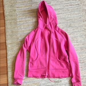 Pink Hooded Zip-Up Jacket